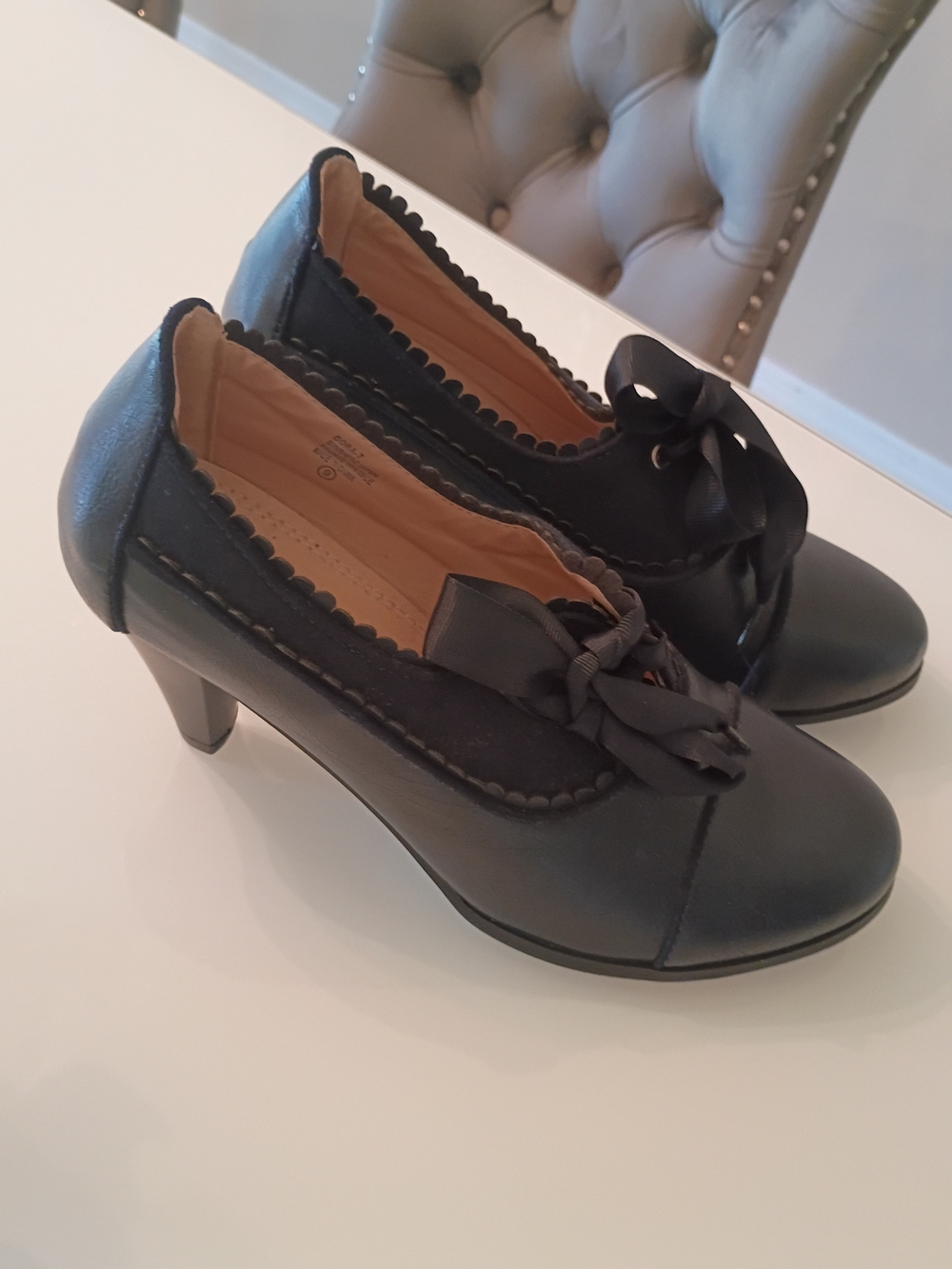 Chase And Chloe Blue Ribbon Trim Pump - Women Shoes